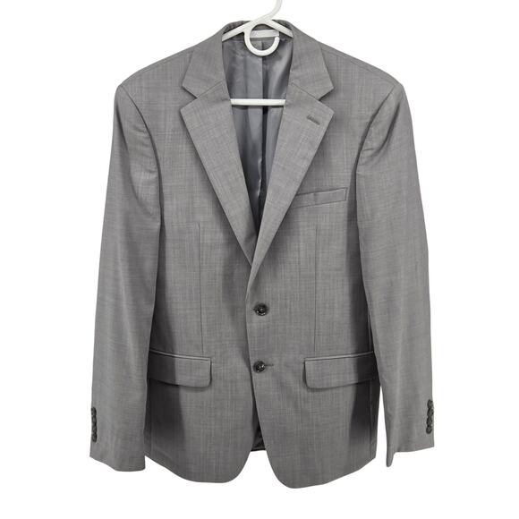Calvin Klein Mens Suit Coat Blazer Jacket Grey Size 38 R slim fit